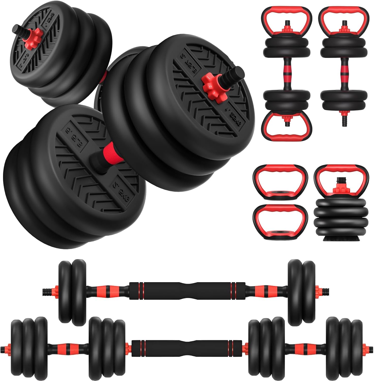 Home Gym Dumbbell Set - Adjustable Dumbbell Set, 4-in-1 Free Weights