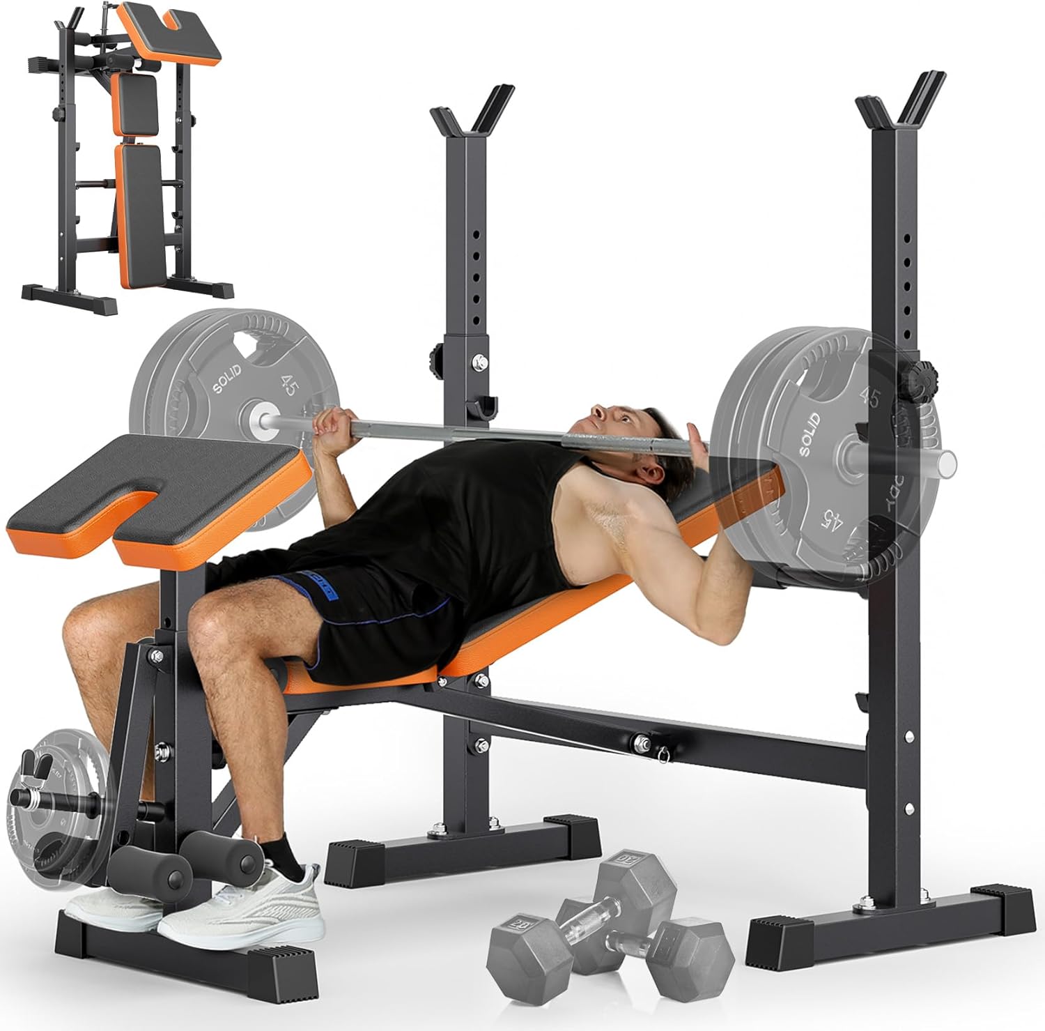 6-in-1 Space Saving Weight Ben - Home Gym Rack recension och pris
