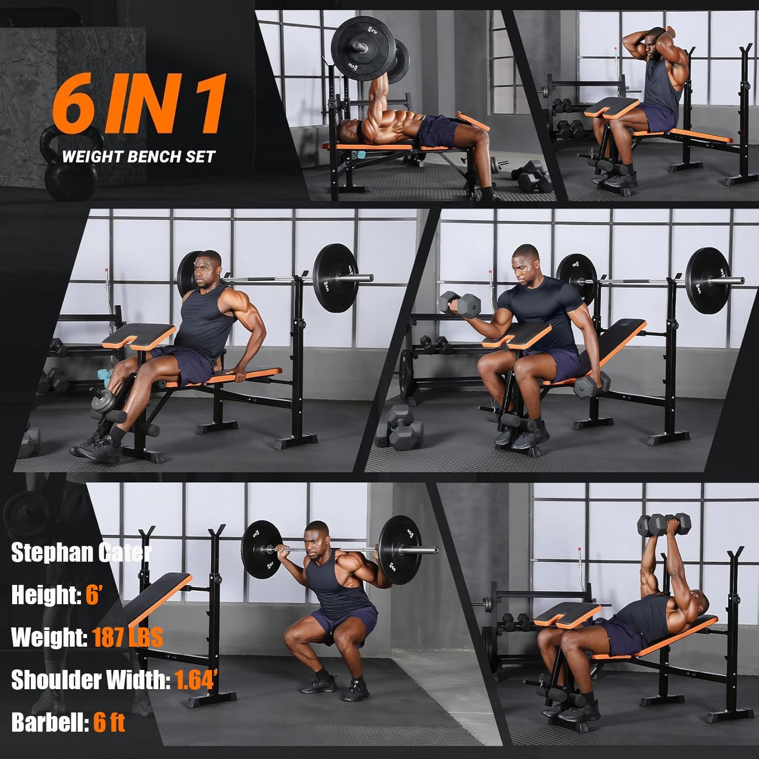 6-in-1 Space Saving Weight Ben - Home Gym Rack recension och pris
