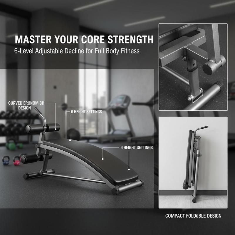 Adjustable Decline Abdominal B - Fitness Home Gym Equipment recension och pris