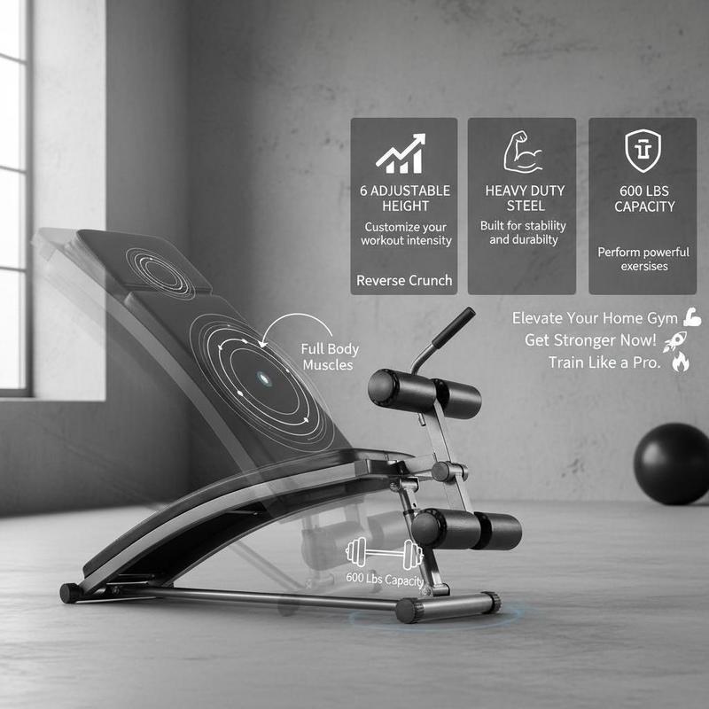 Adjustable Decline Abdominal B - Fitness Home Gym Equipment recension och pris