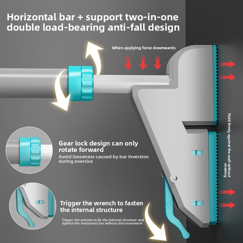 No-Drill Door Frame Pull up Ba - Home Gym Wall Mounted recension och pris