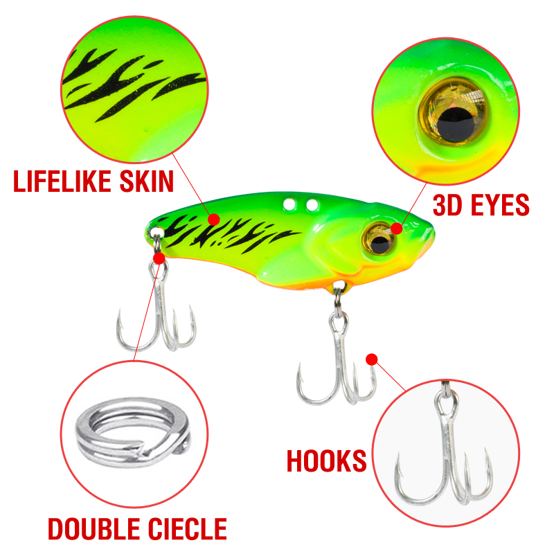 6PCS Metal VIB Lure 5g 7g 10g  - Wobble Board Balance recension och pris