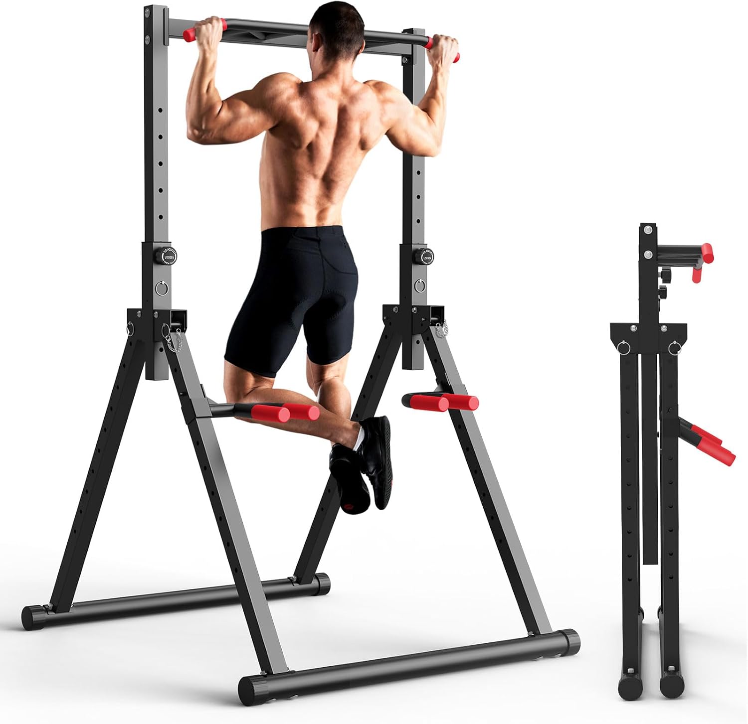 Foldable Power Tower Dip Stati - Fitness Home Gym Equipment recension och pris