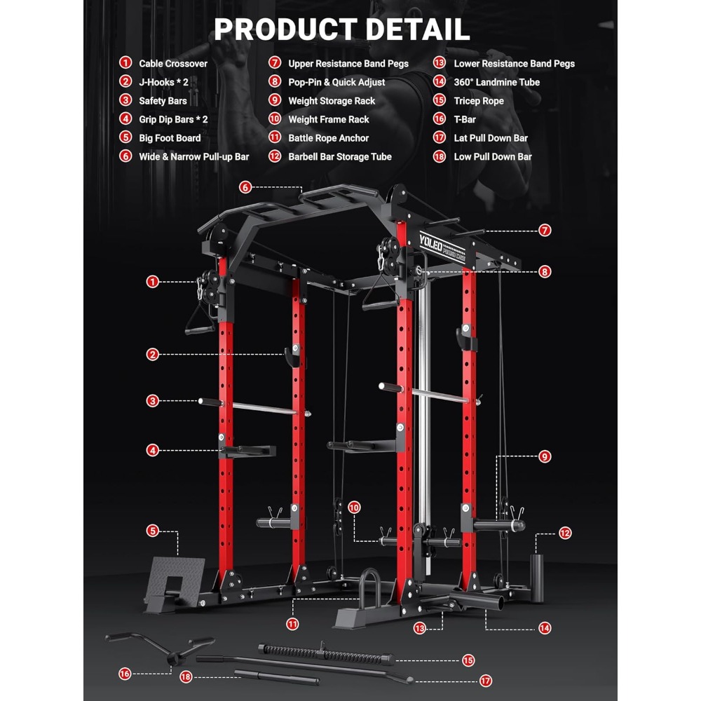 Cable Machine Home Gym 2 in 1, - Home Gym Lat Pulldown recension och pris