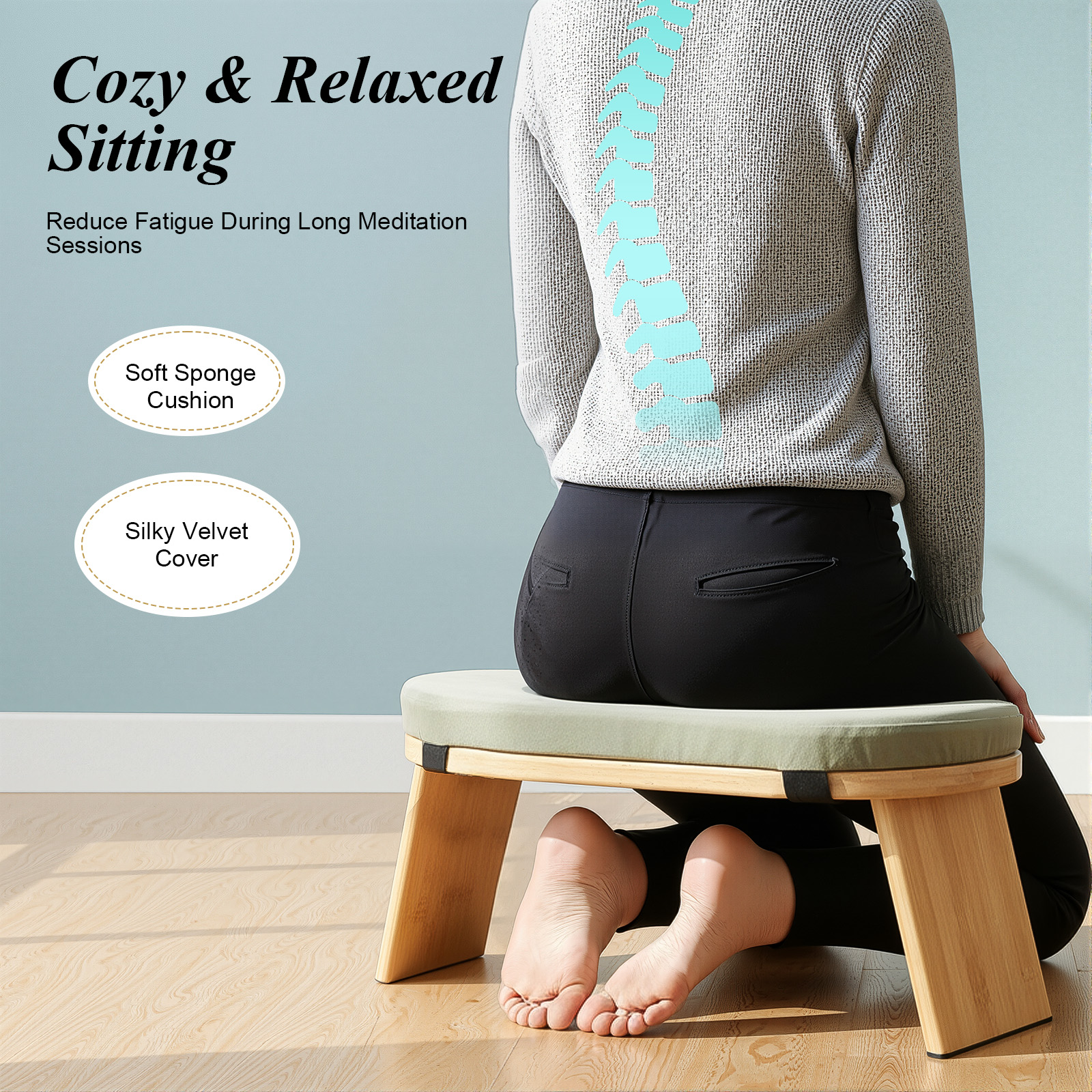 Foldable Meditation Bench, Por - Home Gym Minimalist recension och pris