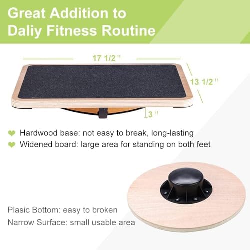 Professional Wooden Balance Bo - Wobble Board Balance recension och pris