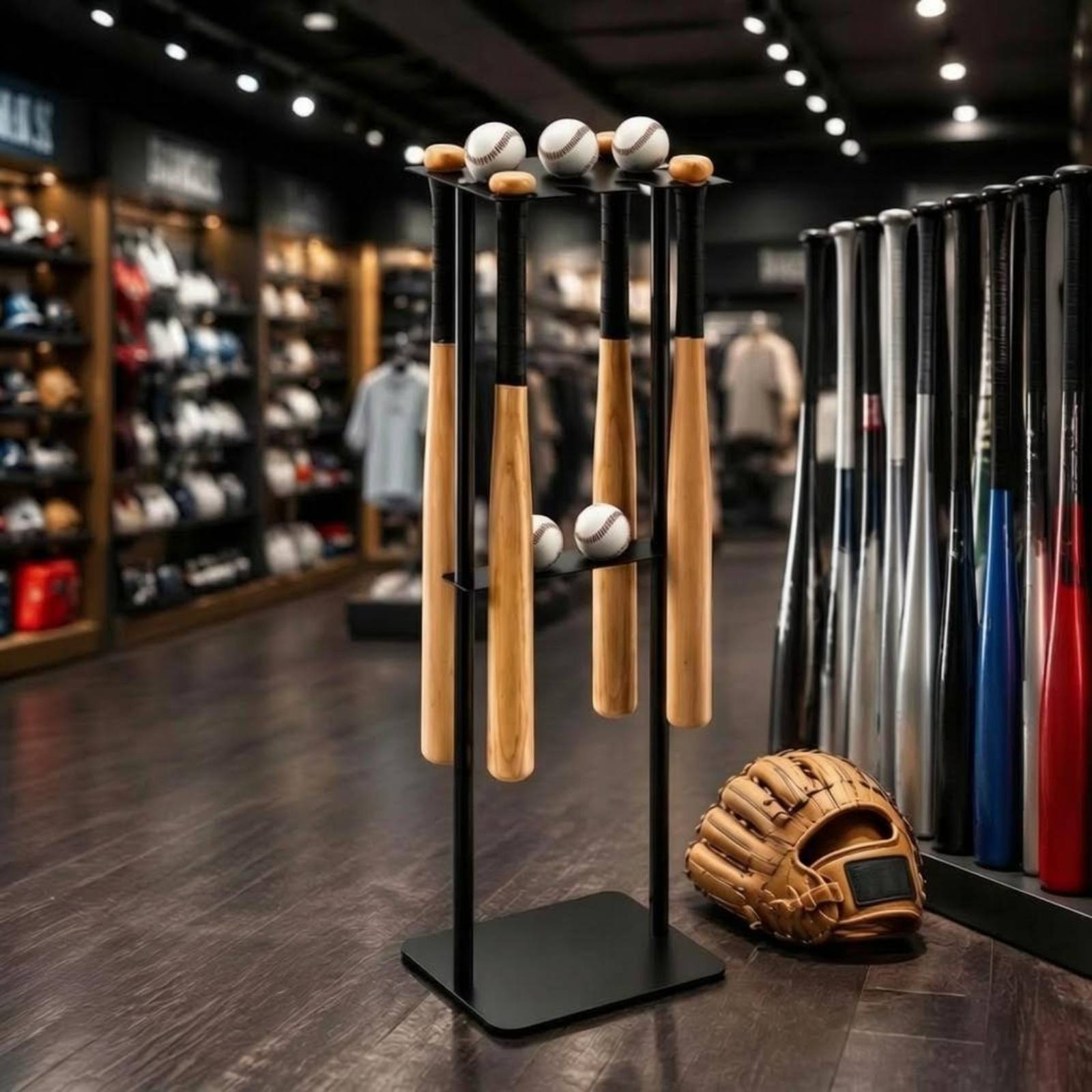 Metal Baseball Display Rack Mo - Home Gym Rack recension och pris