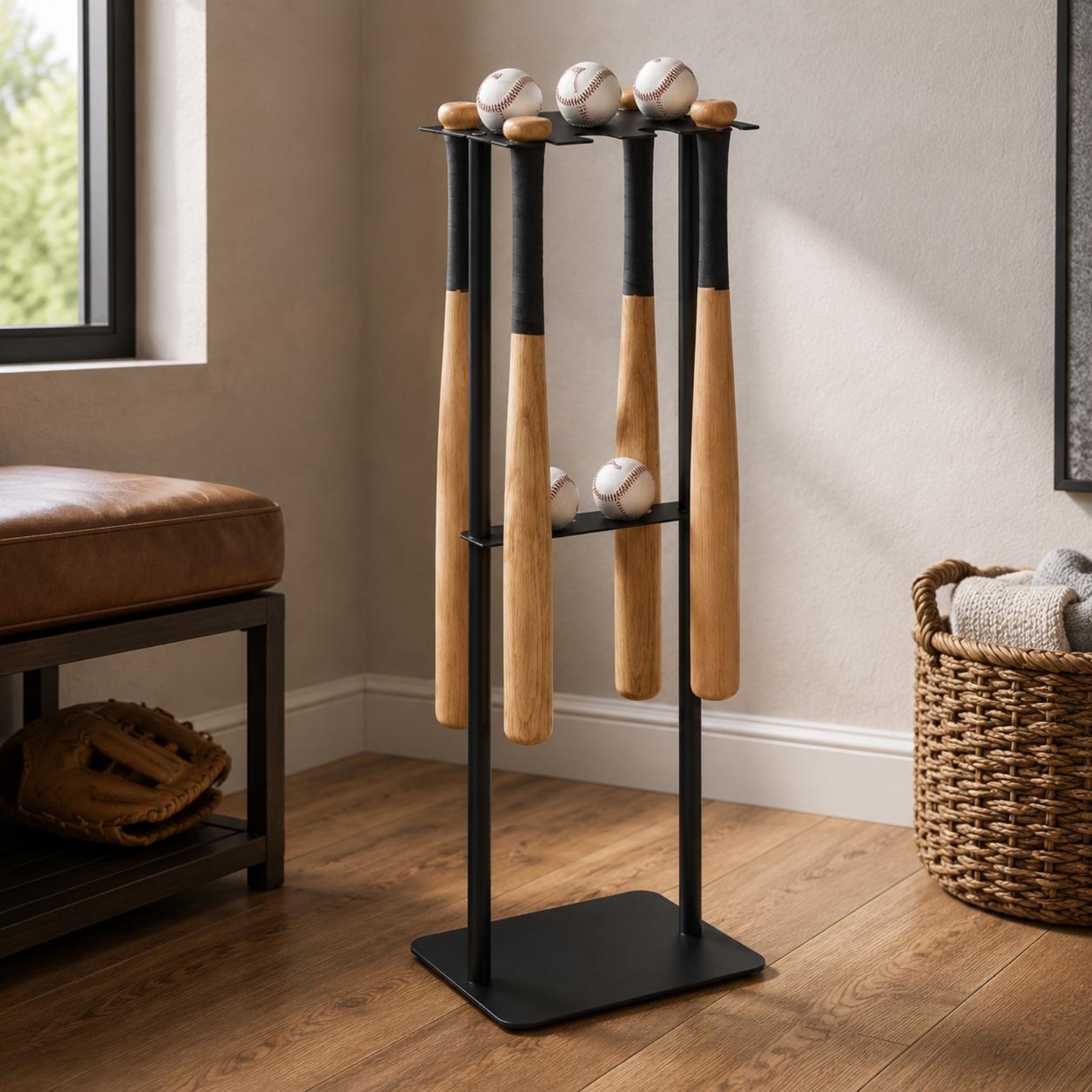 Metal Baseball Display Rack Mo - Home Gym Rack recension och pris