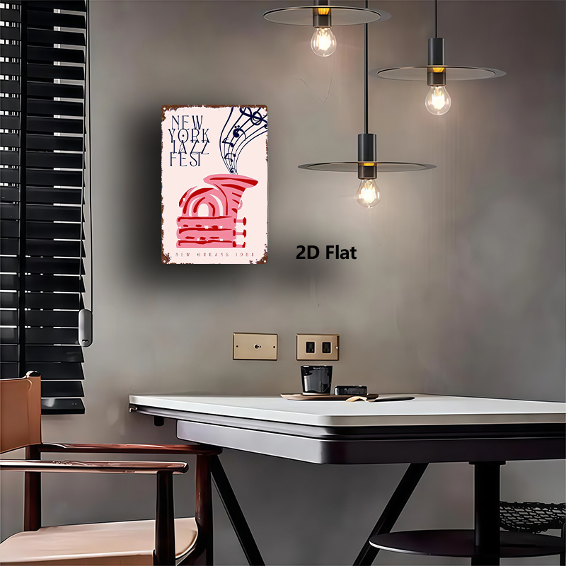 2D Flat, 1pc, Metal Sign, New  - Home Gym York recension och pris