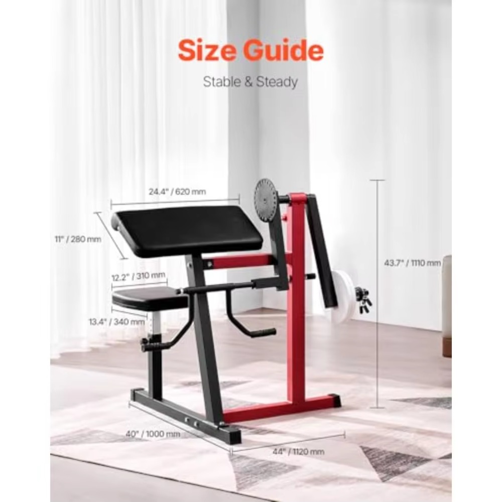 2-in-1 Preacher Curl Machine S - Vertical Leg Press recension och pris