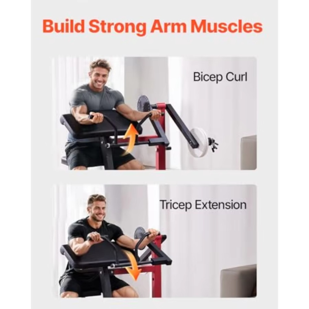 2-in-1 Preacher Curl Machine S - Vertical Leg Press recension och pris