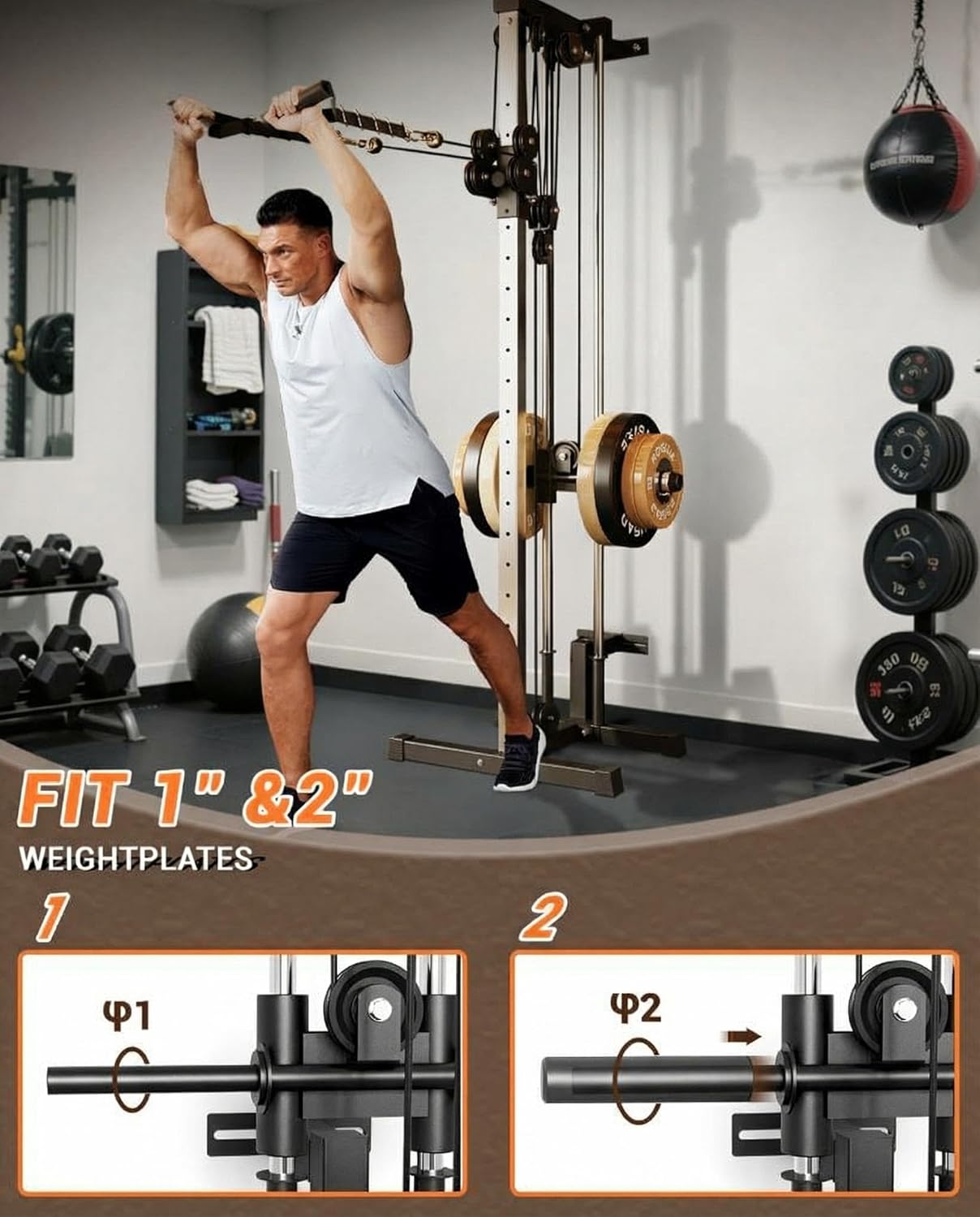 Wall Mount Cable Station Dual  - Home Gym Lat Pulldown recension och pris