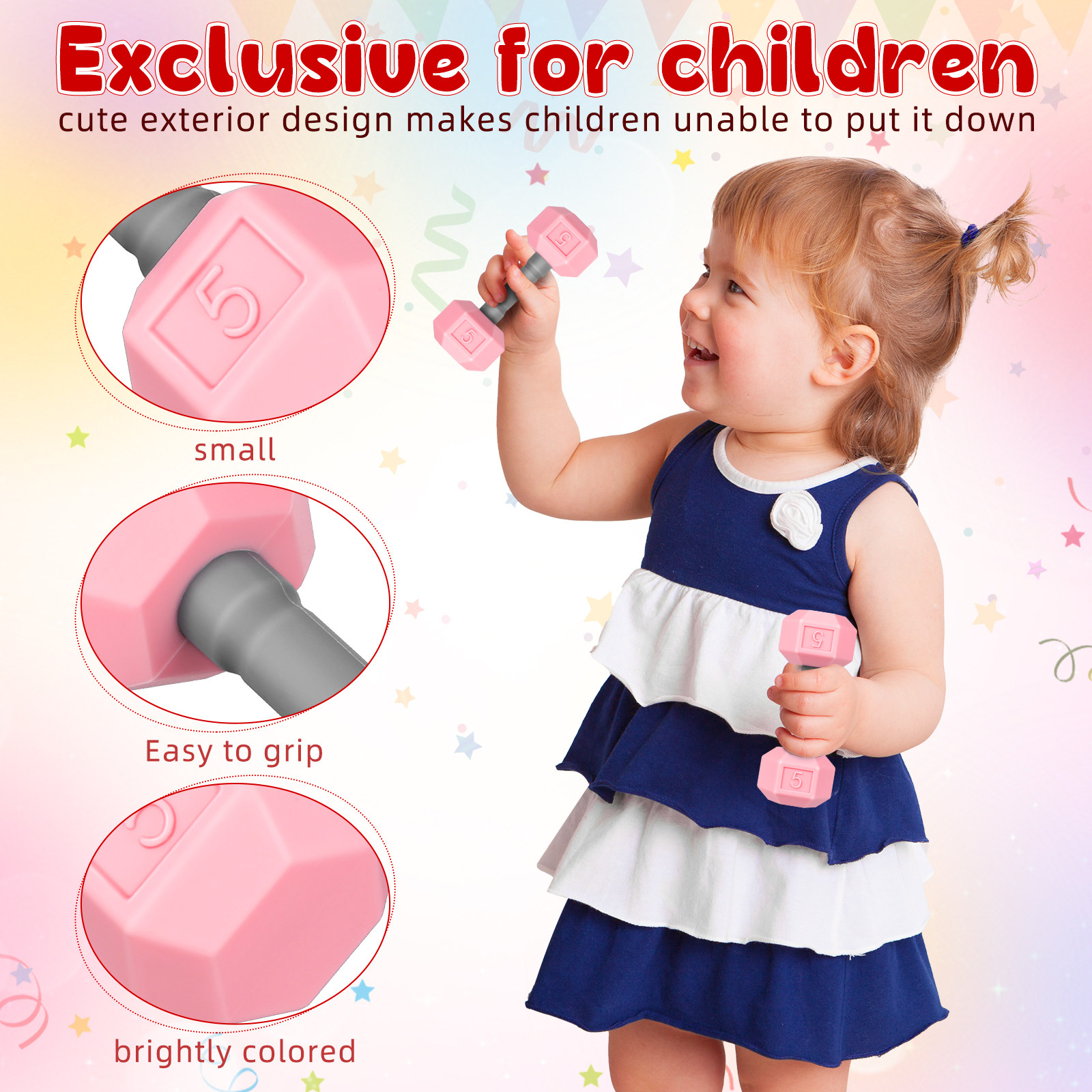2Pcs Mini Dumbbells Silicone K - Home Gym For Toddlers recension och pris