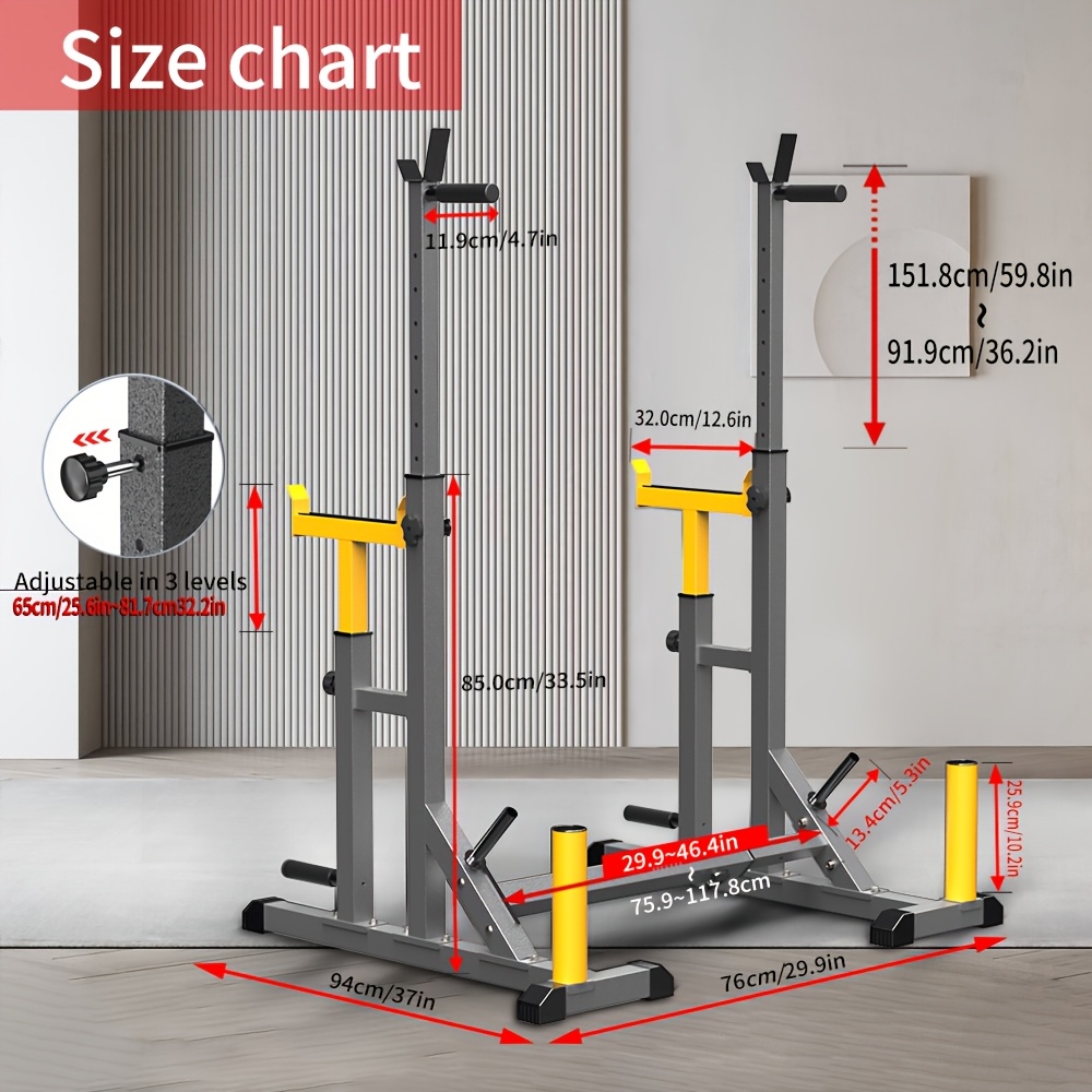 1 Squat Stand With Barbell Wei - Fitness Home Gym Equipment recension och pris