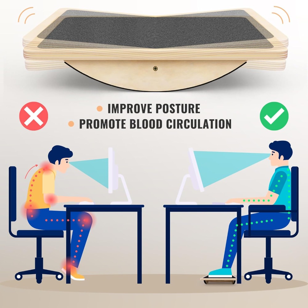 Anti-Slip Balance Board for Ad - Wobble Board Balance recension och pris