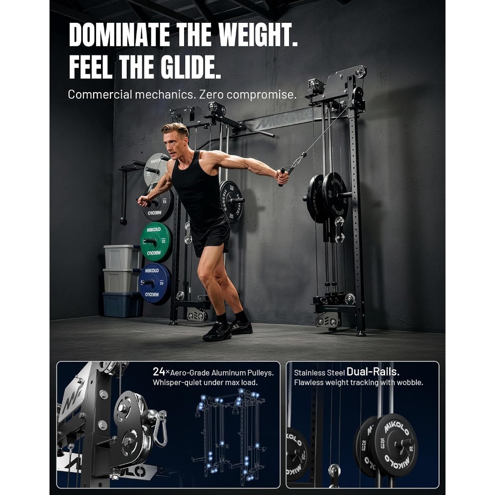 Folding Wall Mounted Squat Rac - Home Gym Lat Pulldown recension och pris