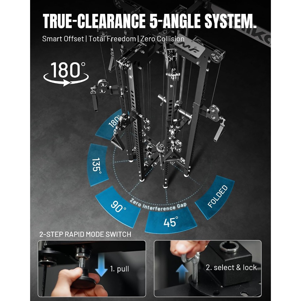Folding Wall Mounted Squat Rac - Home Gym Lat Pulldown recension och pris