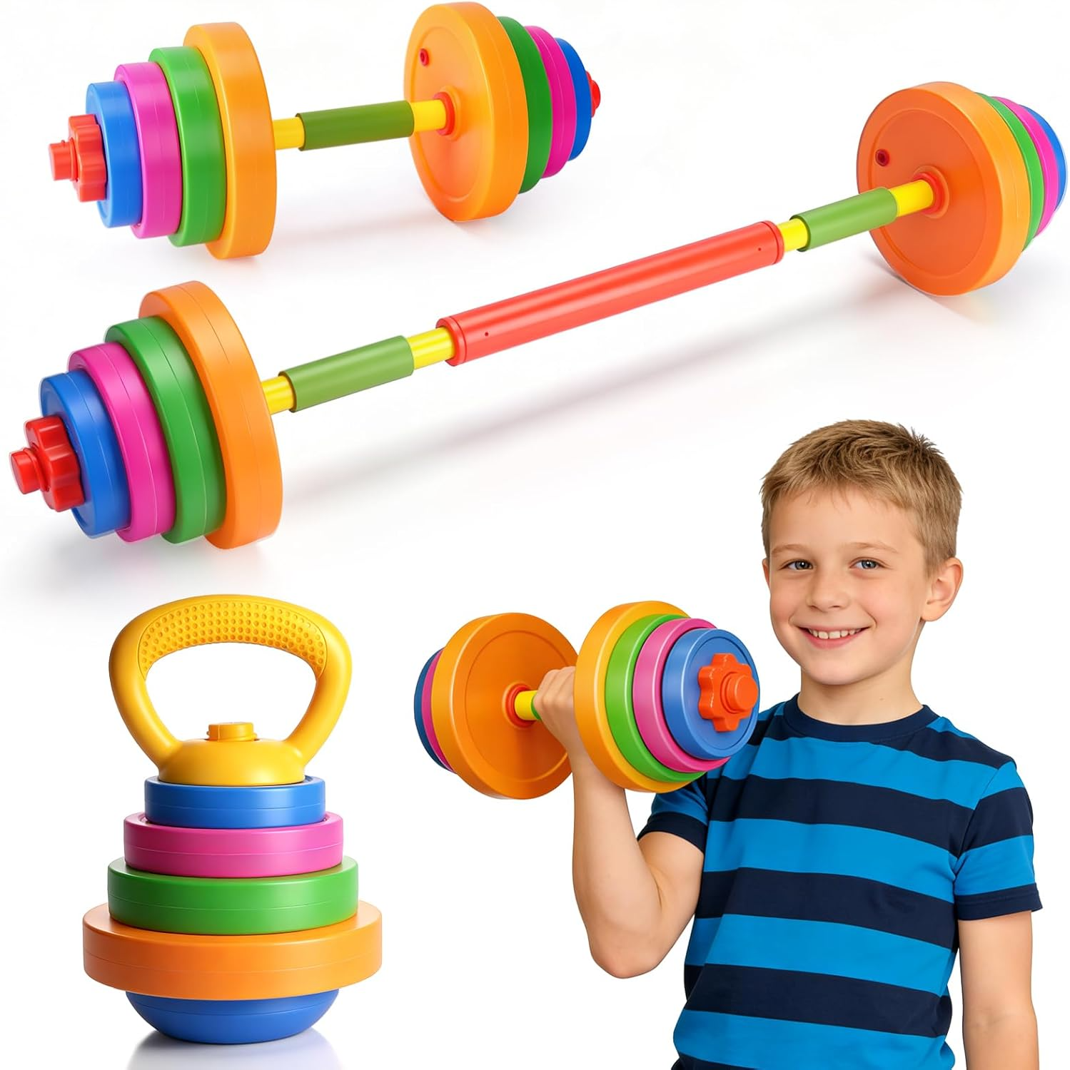 Kids Adjustable Barbell Dumbbe - Home Gym For Kids recension och pris