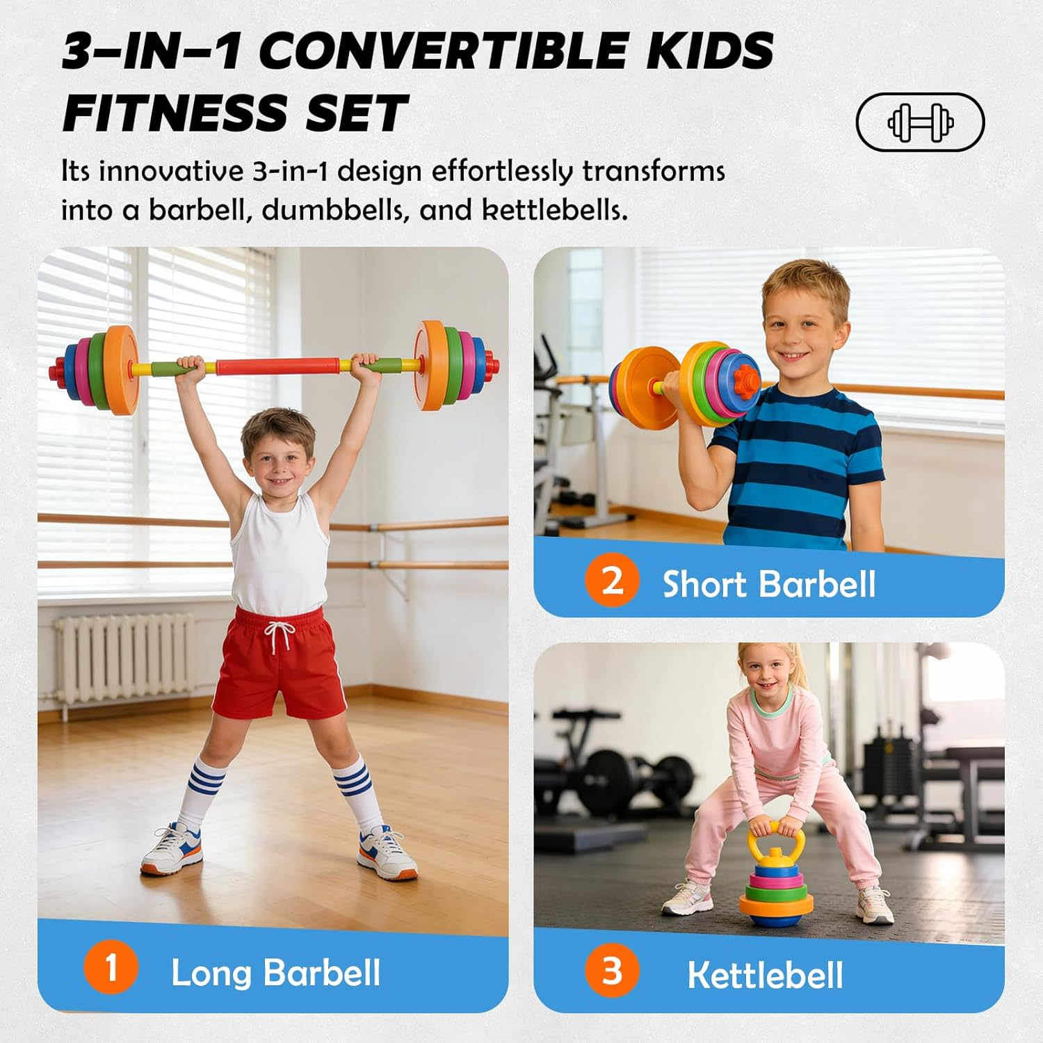 Kids Adjustable Barbell Dumbbe - Home Gym For Kids recension och pris