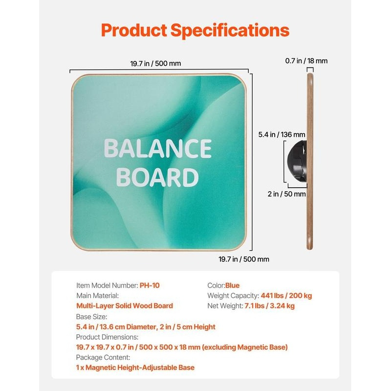 Balance Board, 360° Rotating W - Wobble Board Balance recension och pris